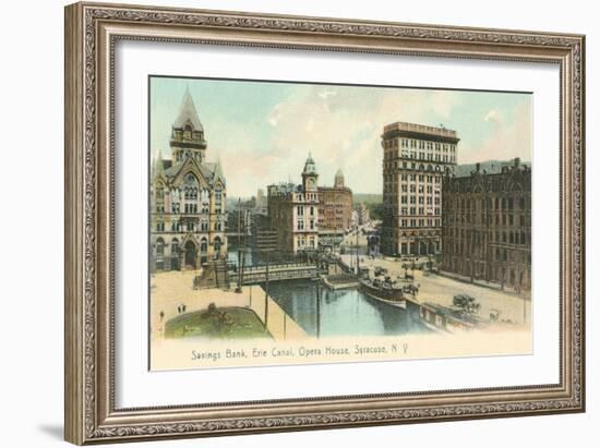 Erie Canal and Opera House, Syracuse, New York-null-Framed Art Print