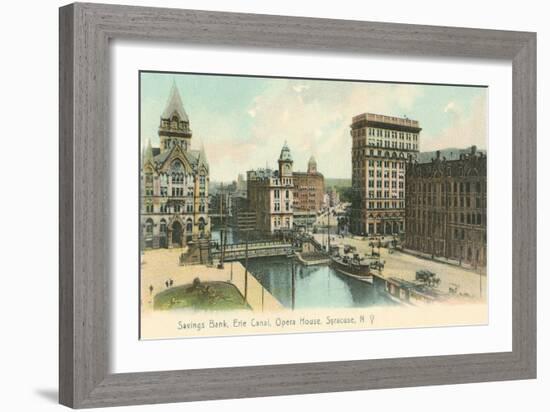 Erie Canal and Opera House, Syracuse, New York-null-Framed Art Print