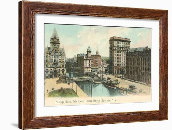 Erie Canal and Opera House, Syracuse, New York-null-Framed Art Print