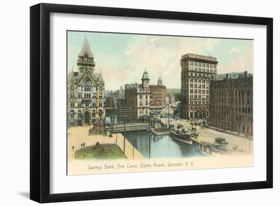 Erie Canal and Opera House, Syracuse, New York-null-Framed Art Print