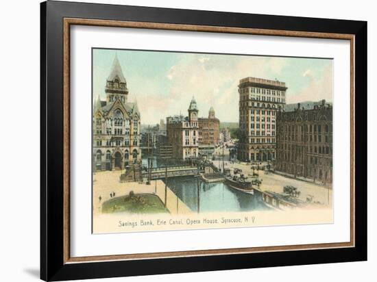 Erie Canal and Opera House, Syracuse, New York-null-Framed Art Print