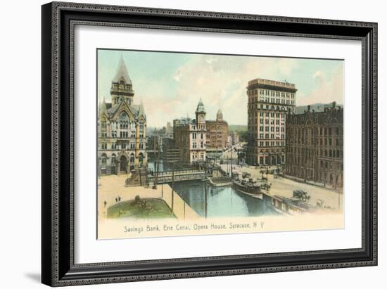 Erie Canal and Opera House, Syracuse, New York-null-Framed Art Print
