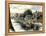 Erie Canal Barge Towed Through Schenectady, New York, 1800s-null-Framed Premier Image Canvas