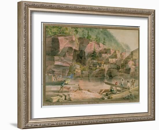 Erie Canal, Ny, 1831-John William Hill-Framed Giclee Print