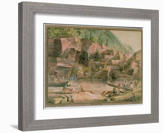 Erie Canal, Ny, 1831-John William Hill-Framed Giclee Print