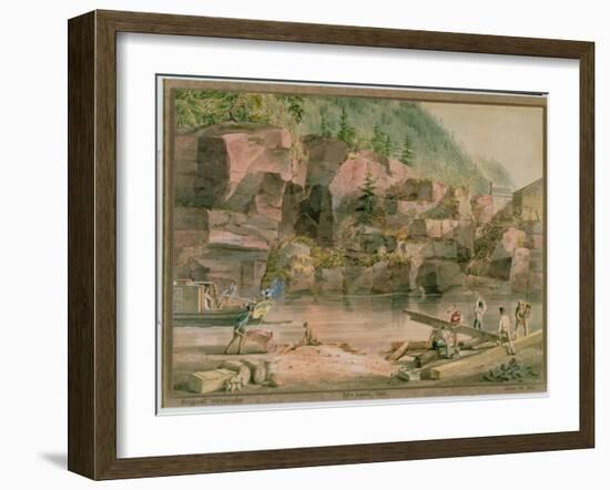 Erie Canal, Ny, 1831-John William Hill-Framed Giclee Print