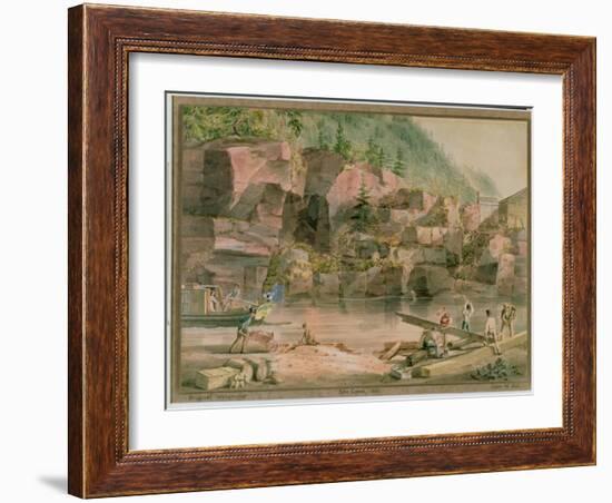 Erie Canal, Ny, 1831-John William Hill-Framed Giclee Print