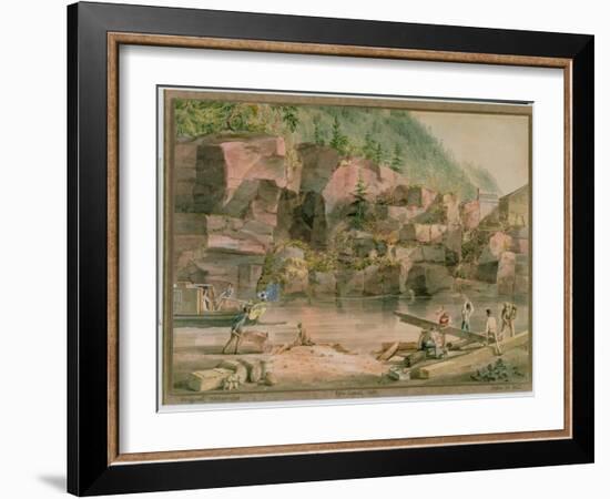 Erie Canal, Ny, 1831-John William Hill-Framed Giclee Print