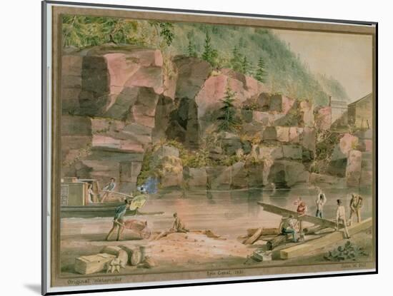 Erie Canal, Ny, 1831-John William Hill-Mounted Giclee Print