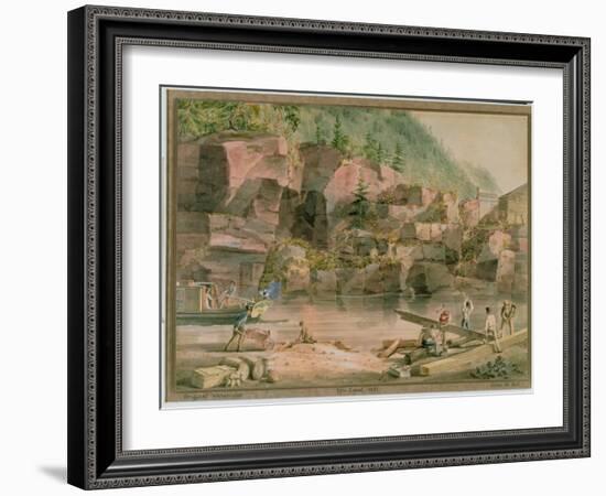 Erie Canal, Ny, 1831-John William Hill-Framed Giclee Print