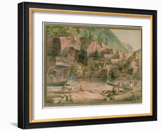 Erie Canal, Ny, 1831-John William Hill-Framed Giclee Print