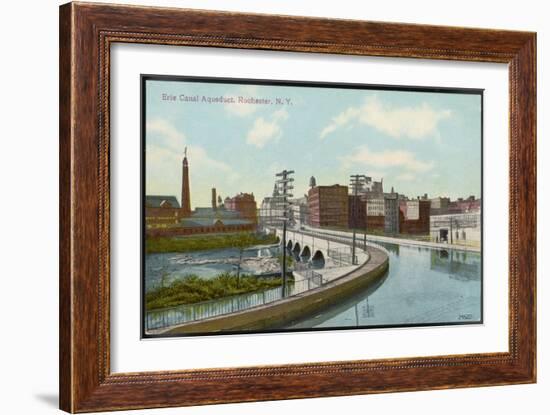 Erie Canal the Canal Aqueduct at Rochester New York-null-Framed Art Print