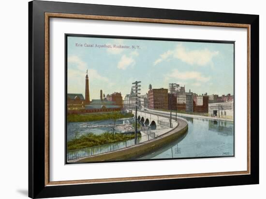 Erie Canal the Canal Aqueduct at Rochester New York-null-Framed Art Print