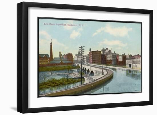 Erie Canal the Canal Aqueduct at Rochester New York-null-Framed Art Print