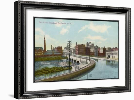 Erie Canal the Canal Aqueduct at Rochester New York-null-Framed Art Print