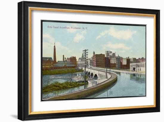 Erie Canal the Canal Aqueduct at Rochester New York-null-Framed Art Print