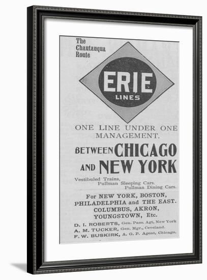 Erie Lines Advertisement-null-Framed Giclee Print