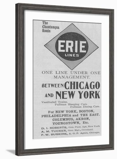 Erie Lines Advertisement-null-Framed Giclee Print