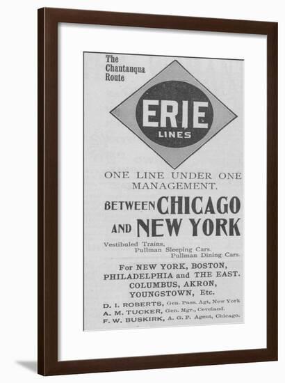 Erie Lines Advertisement-null-Framed Giclee Print