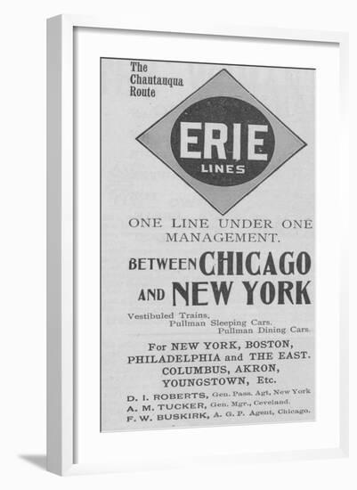 Erie Lines Advertisement-null-Framed Giclee Print