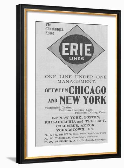 Erie Lines Advertisement-null-Framed Giclee Print