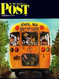 "School Bus," Saturday Evening Post Cover, September 22, 1962-Erik Blegvard-Framed Giclee Print