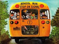 "School Bus," Saturday Evening Post Cover, September 22, 1962-Erik Blegvard-Framed Premier Image Canvas
