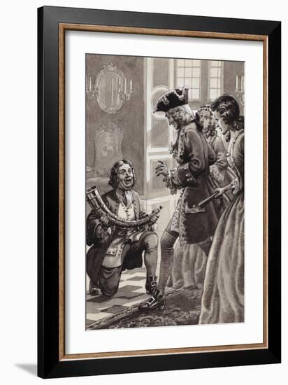 Erik Lassen Present a Golden Horn to King Christian the Sixth of Denmark-Pat Nicolle-Framed Giclee Print