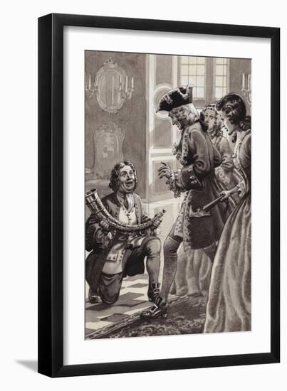 Erik Lassen Present a Golden Horn to King Christian the Sixth of Denmark-Pat Nicolle-Framed Giclee Print