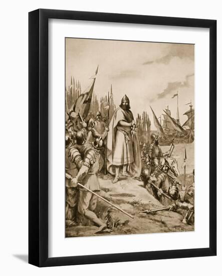 Erik the Saint Lands on the Coast of Finland, 1157-Fernand Le Quesne-Framed Giclee Print