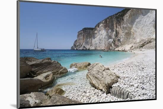 Erimitis beach on west coast, Paxos, Ionian Islands, Greek Islands, Greece, Europe-Stuart Black-Mounted Photographic Print