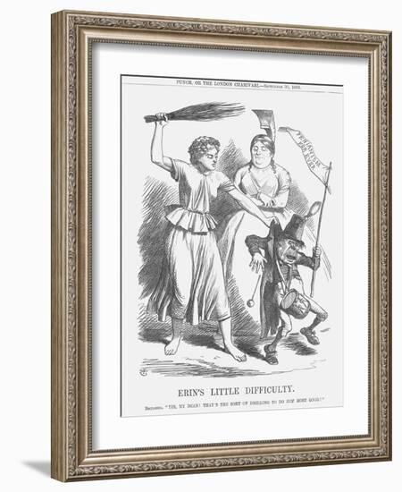 Erin's Little Difficulty, 1865-John Tenniel-Framed Giclee Print