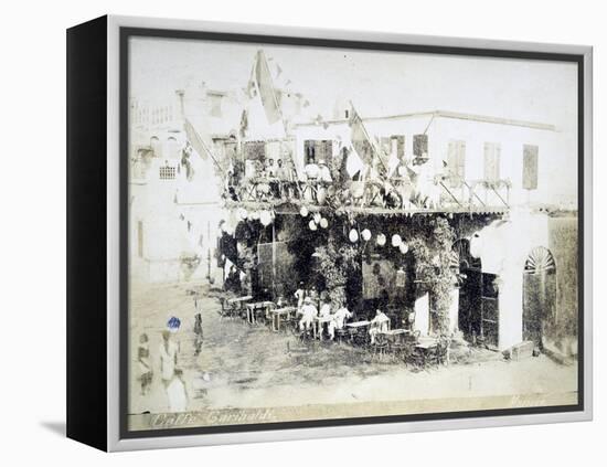 Eritrea, Massawa, Caffe Garibaldi, Italian Officers Meeting-null-Framed Premier Image Canvas