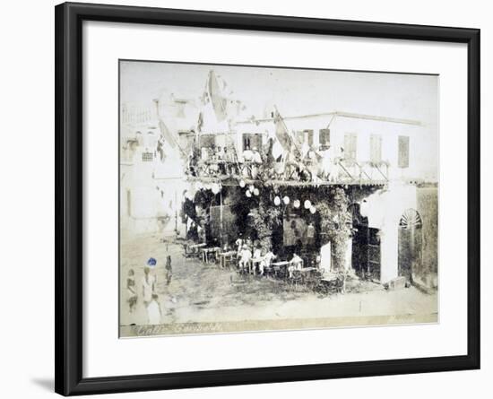 Eritrea, Massawa, Caffe Garibaldi, Italian Officers Meeting-null-Framed Giclee Print