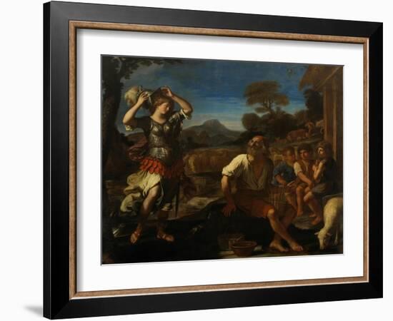 Erminia and the Shepherds, 1648-Guercino-Framed Giclee Print