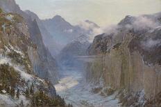 Winter in the Lauterbrunnen Valley, Switzerland (Oil on Canvas)-Ernest Albert Waterlow-Giclee Print