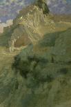 Village perché sur un pic rocheux-Ernest Antoine Auguste Hébert-Framed Giclee Print