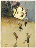 Elves Parachuting with the Aid of Thistledown-Ernest Aris-Art Print