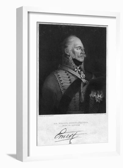 Ernest Augustus I of Hanover, King of Hanover, 19th Century-HR Cook-Framed Giclee Print