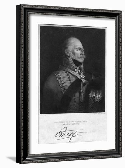 Ernest Augustus I of Hanover, King of Hanover, 19th Century-HR Cook-Framed Giclee Print