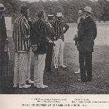 Royal Cricketers at Cumberland Lodge, Windsor Great Park, Berkshire, 1911-Ernest Brook-Framed Giclee Print