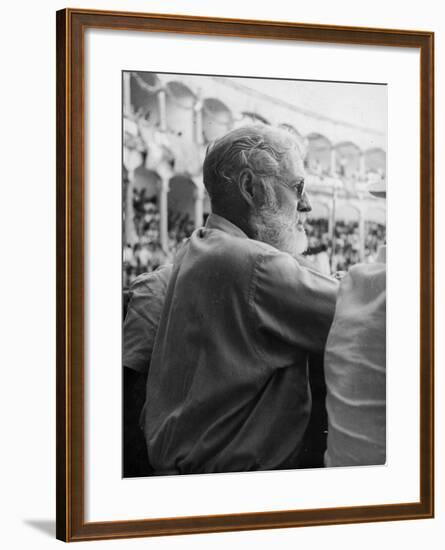 Ernest Hemingway at a Bullfight-null-Framed Photographic Print