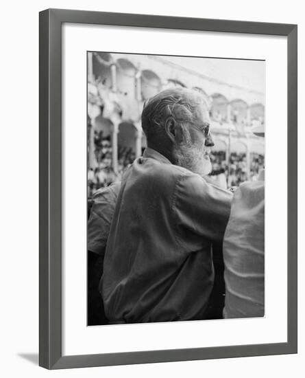 Ernest Hemingway at a Bullfight-null-Framed Photographic Print