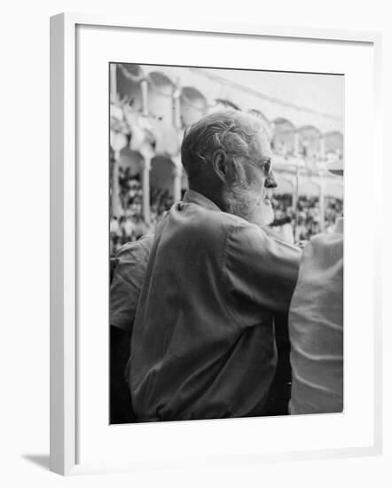 Ernest Hemingway at a Bullfight-null-Framed Photographic Print