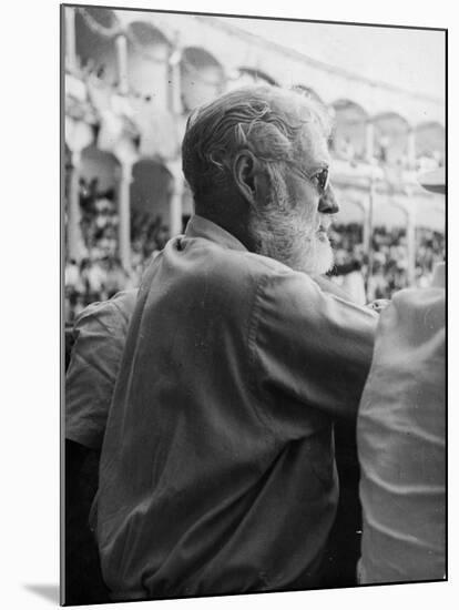 Ernest Hemingway at a Bullfight-null-Mounted Photographic Print