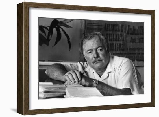 Ernest Hemingway in His Office-null-Framed Giclee Print