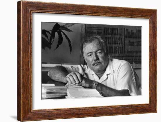 Ernest Hemingway in His Office-null-Framed Giclee Print