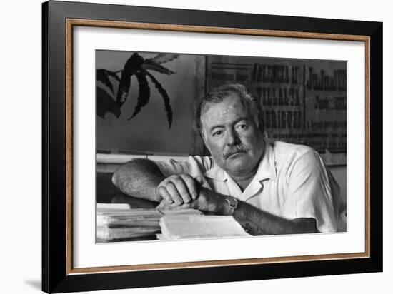Ernest Hemingway in His Office-null-Framed Giclee Print