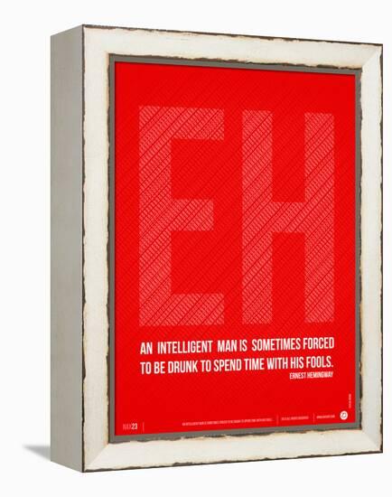 Ernest Hemingway Quote Poster-NaxArt-Framed Stretched Canvas