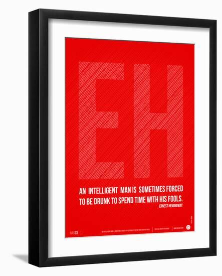 Ernest Hemingway Quote Poster-NaxArt-Framed Premium Giclee Print